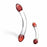 Dubbel glasdildo Red Head Glas 62869