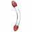 Dubbel glasdildo Red Head Glas 62869
