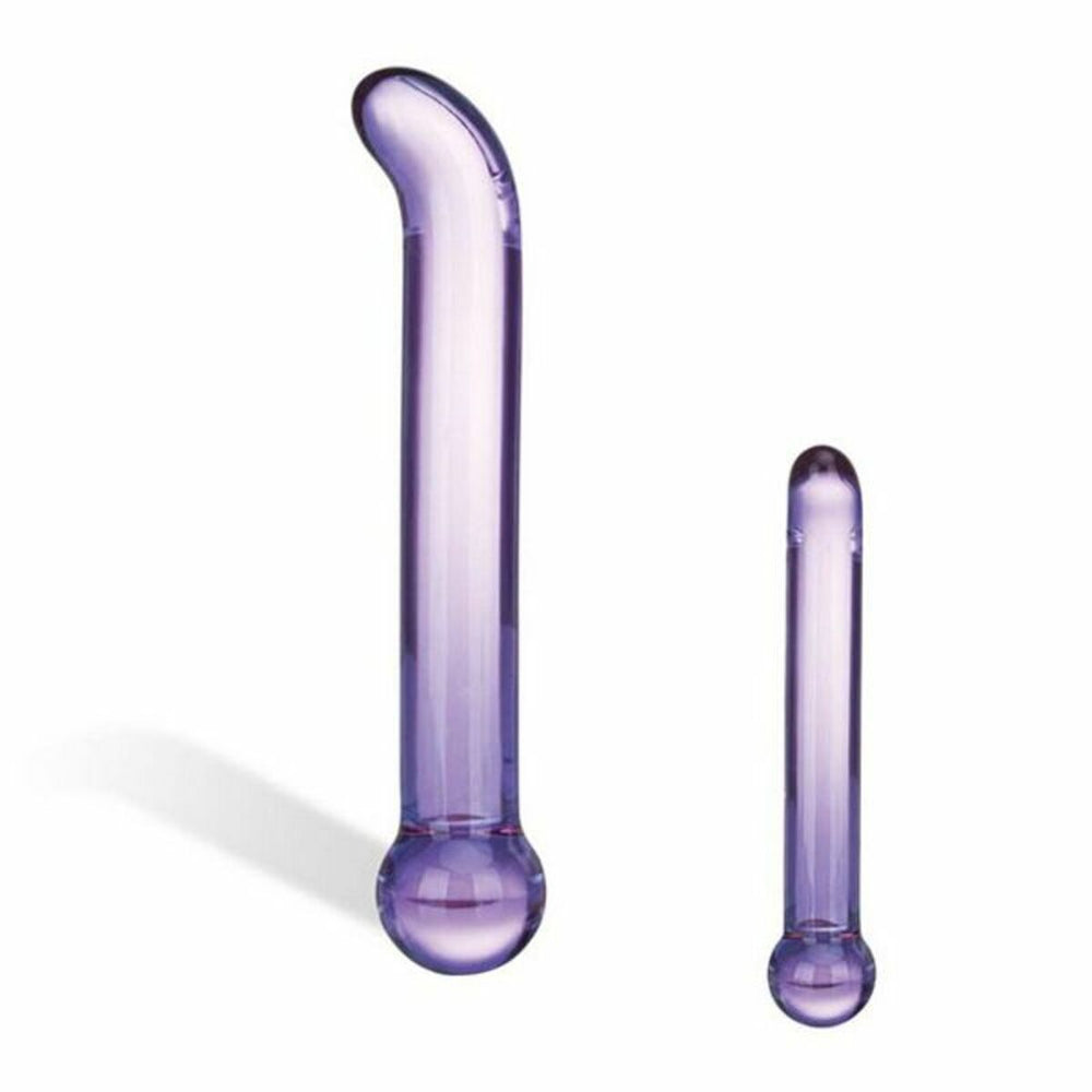 G-punktskittlande glasdildo, mörklila Glas 63156