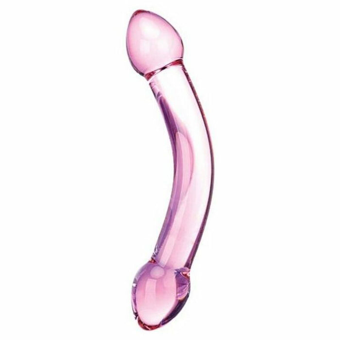 Glasdildo Double Trouble, mörklila Glas 63347
