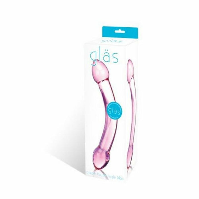 Glasdildo Double Trouble, mörklila Glas 63347