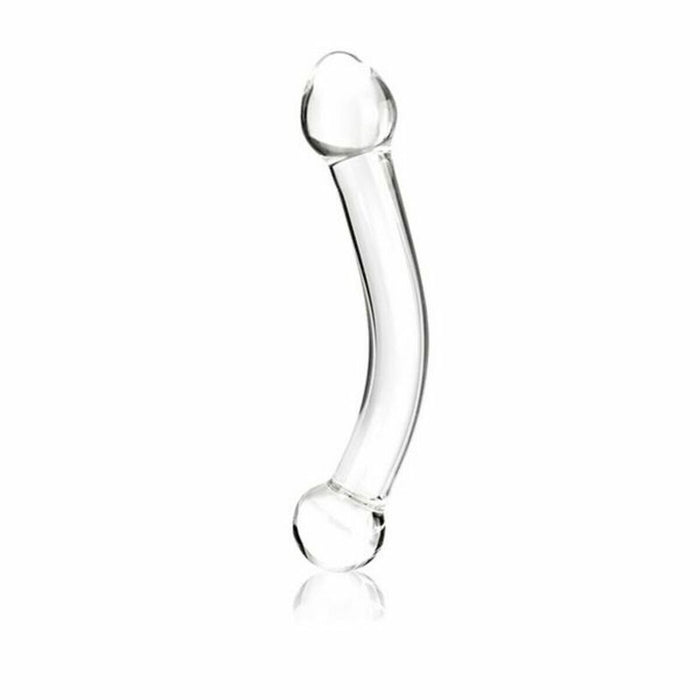 Krökt G-punktsstimulerande glasdildo Glas E25395