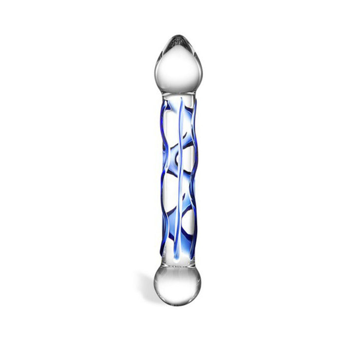 Full Tip Textured Dildo Glas 05600