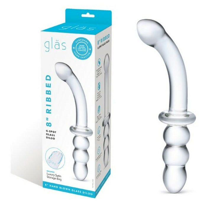 Ribbed G-Spot Glass Dildo Glas