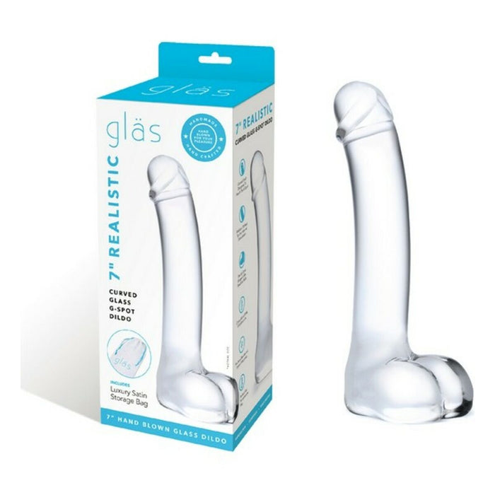 Realistic Curved Dildo Glas