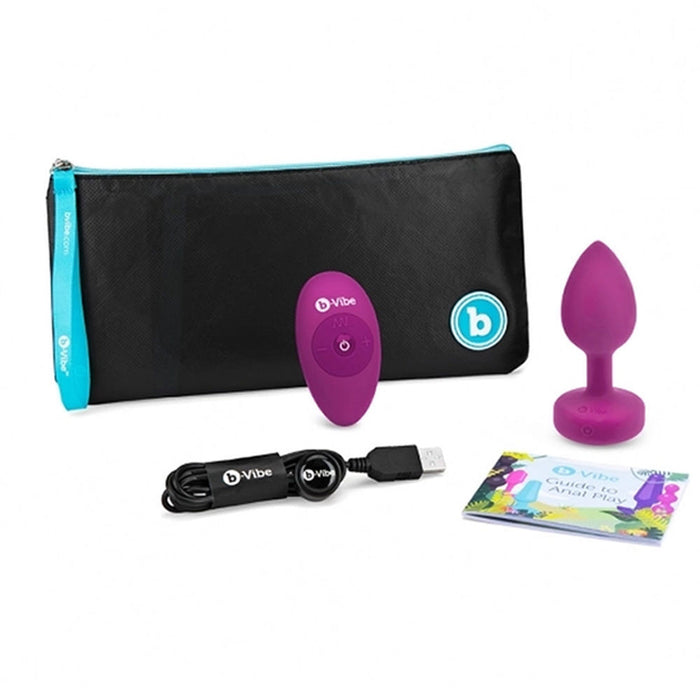 Analplugg B-Vibe Vibrating Jewel S/M Pink Ruby Storlek S/M
