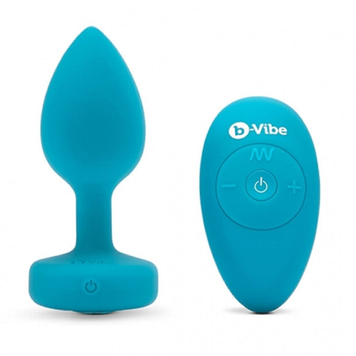 Analplugg B-Vibe Aquamarine Blå Storlek S/M