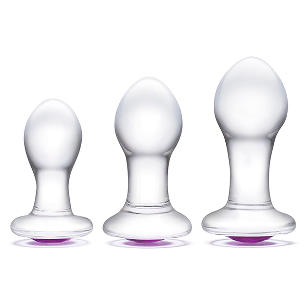 Dildo Bling Bling Glas Anal Training  3 Delar
