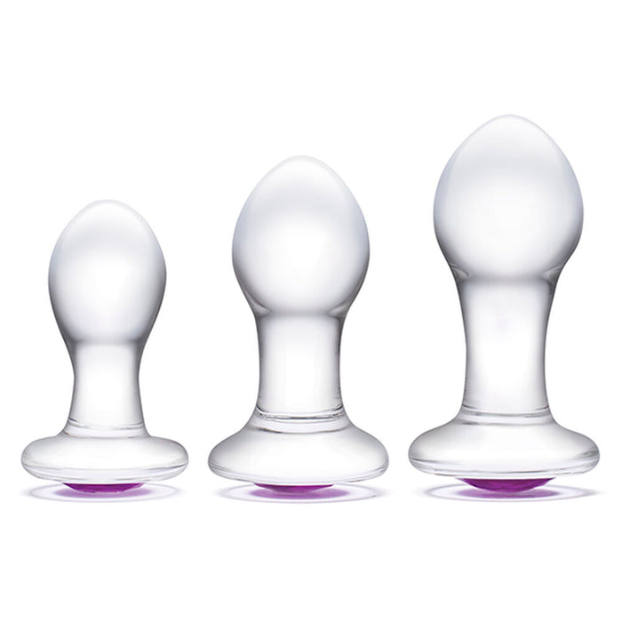 Dildo Bling Bling Glas Anal Training  3 Delar