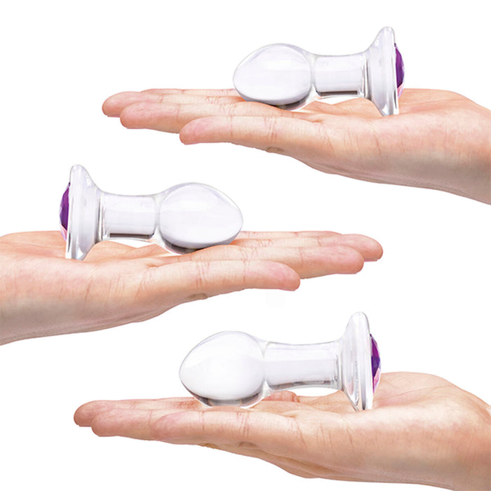 Dildo Bling Bling Glas Anal Training  3 Delar