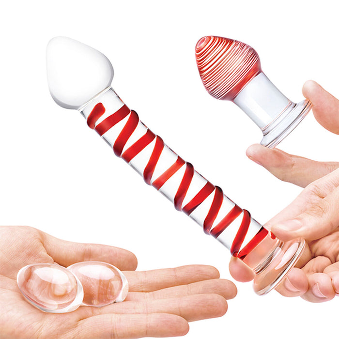 Dildo Glas Mr. Swirly Set
