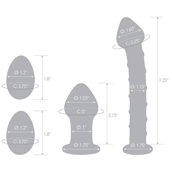 Dildo Glas Mr. Swirly Set