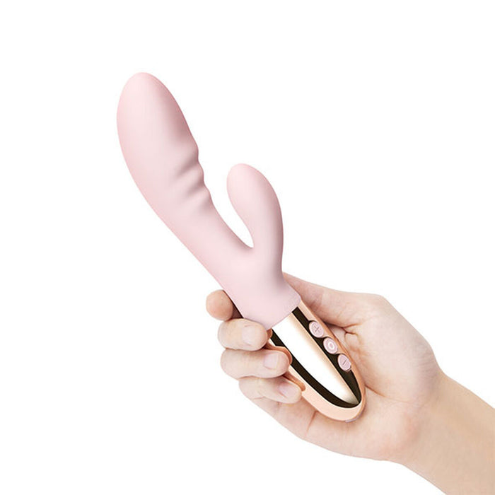 Dubbelvibrator Dual Stimulation Vibe Le Wand Guldrosa