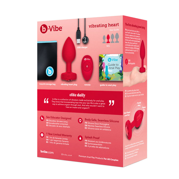 Vibrator B-Vibe  Heart  Röd