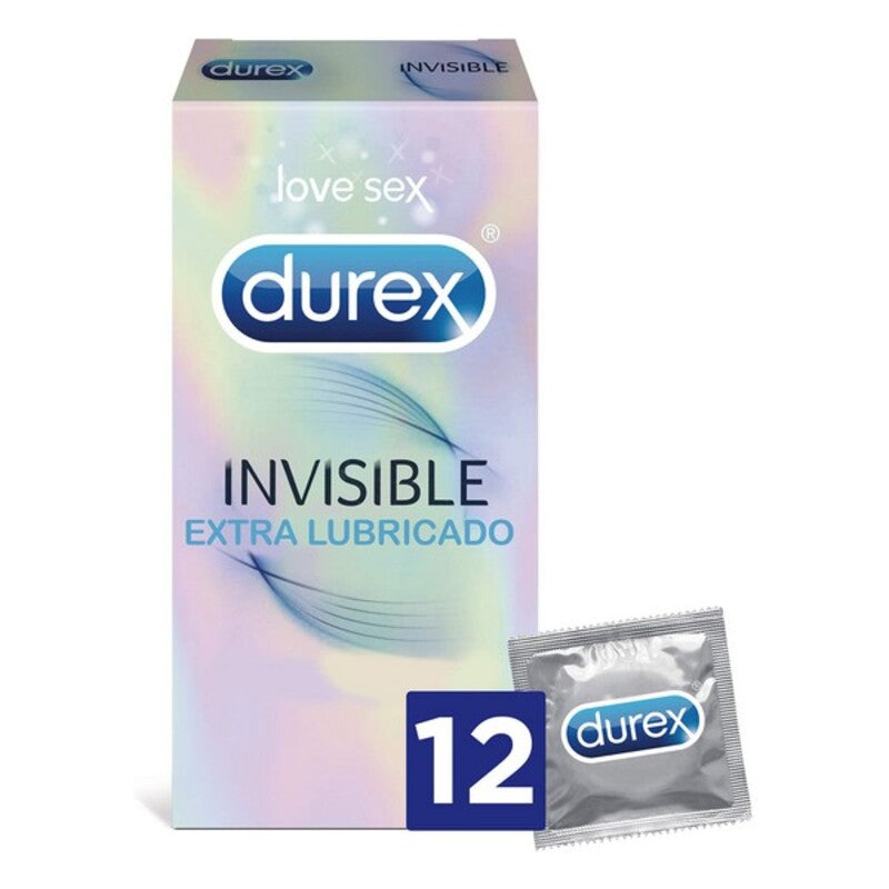 Kondomer Invisible med extra glidmedel Durex (12 uds)