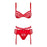 Set med underkläder i läder Obsessive Heartina (3 pcs)