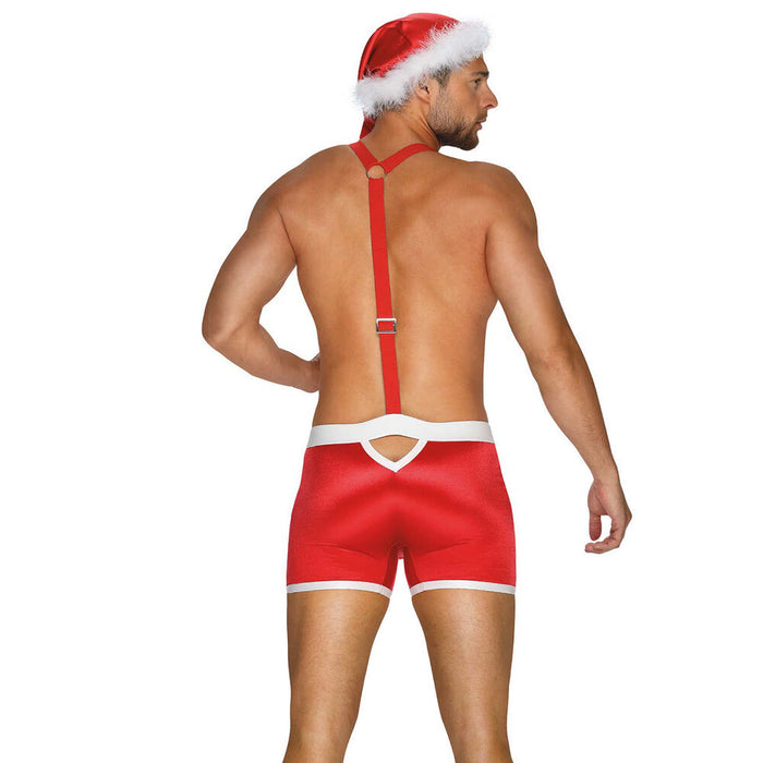 Kostym Mr Claus Obsessive Röd