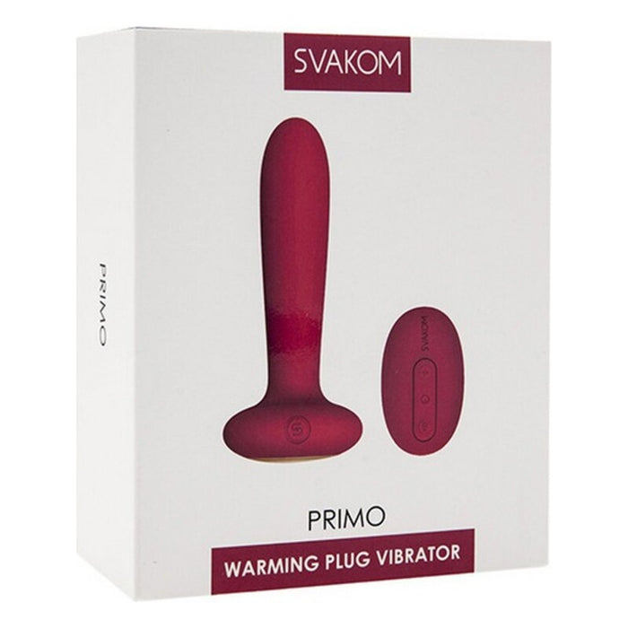 Primo Uppvärmande Analplugg Vinröd Svakom NS7150 Plommon