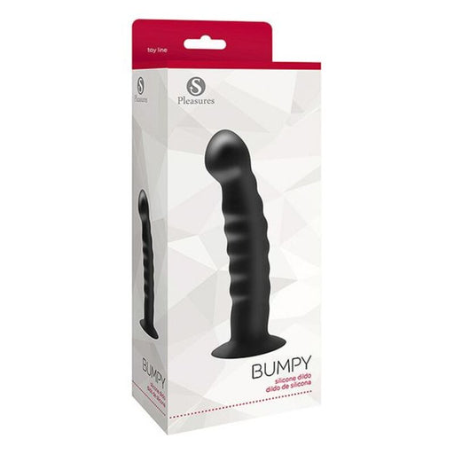 Dildo S Pleasures Bumpy Svart Silikon