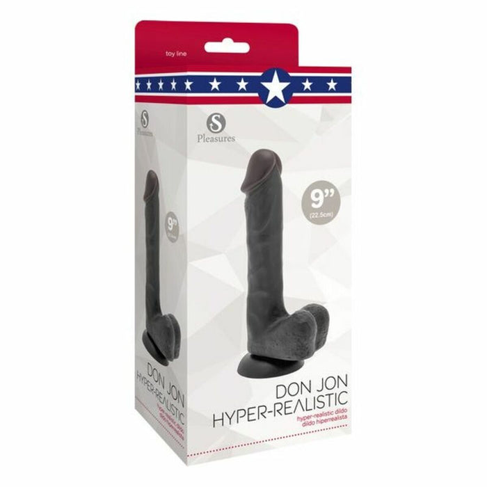 Dildo S Pleasures Don Jon Svart Silikon (18 cm)