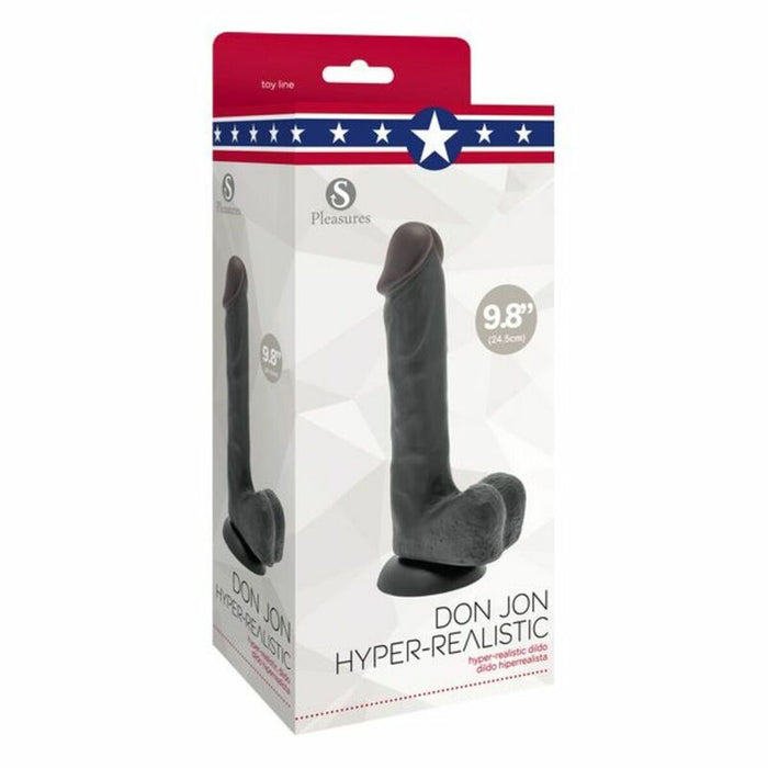 Dildo S Pleasures Don Jon Svart Silikon (20 cm)
