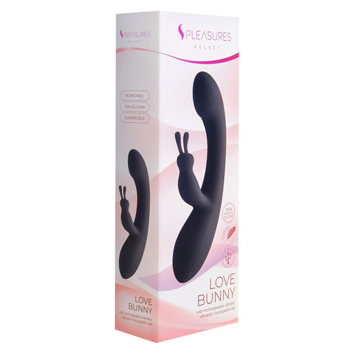 Kanindildo S Pleasures Svart (18,7 x 3,5 cm)