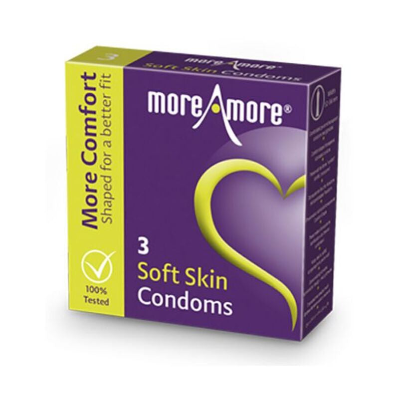 Kondomer med mjuk yta (3 st) MoreAmore 41194