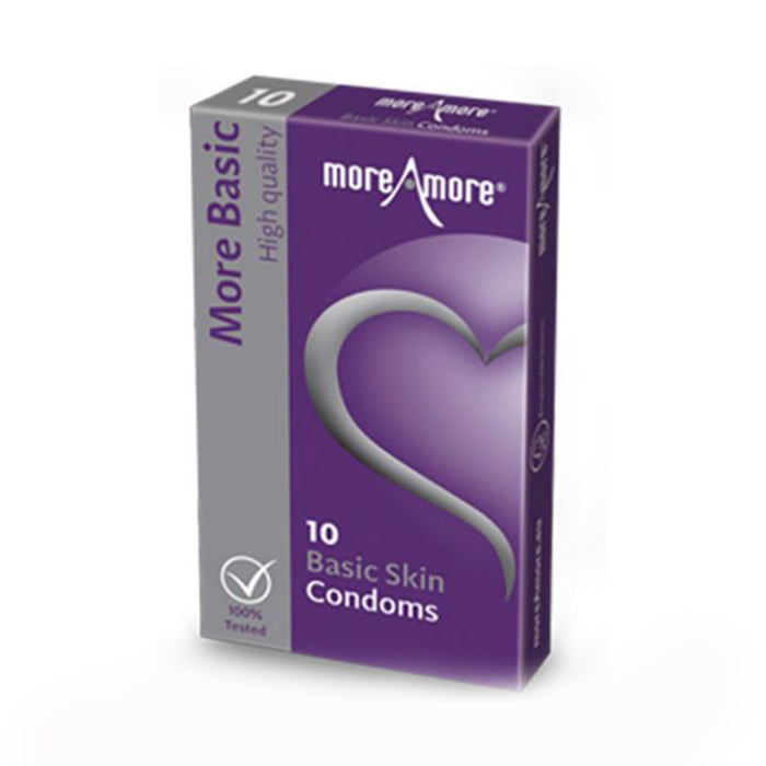 Vanliga hudkondomer (10 st) MoreAmore 43525