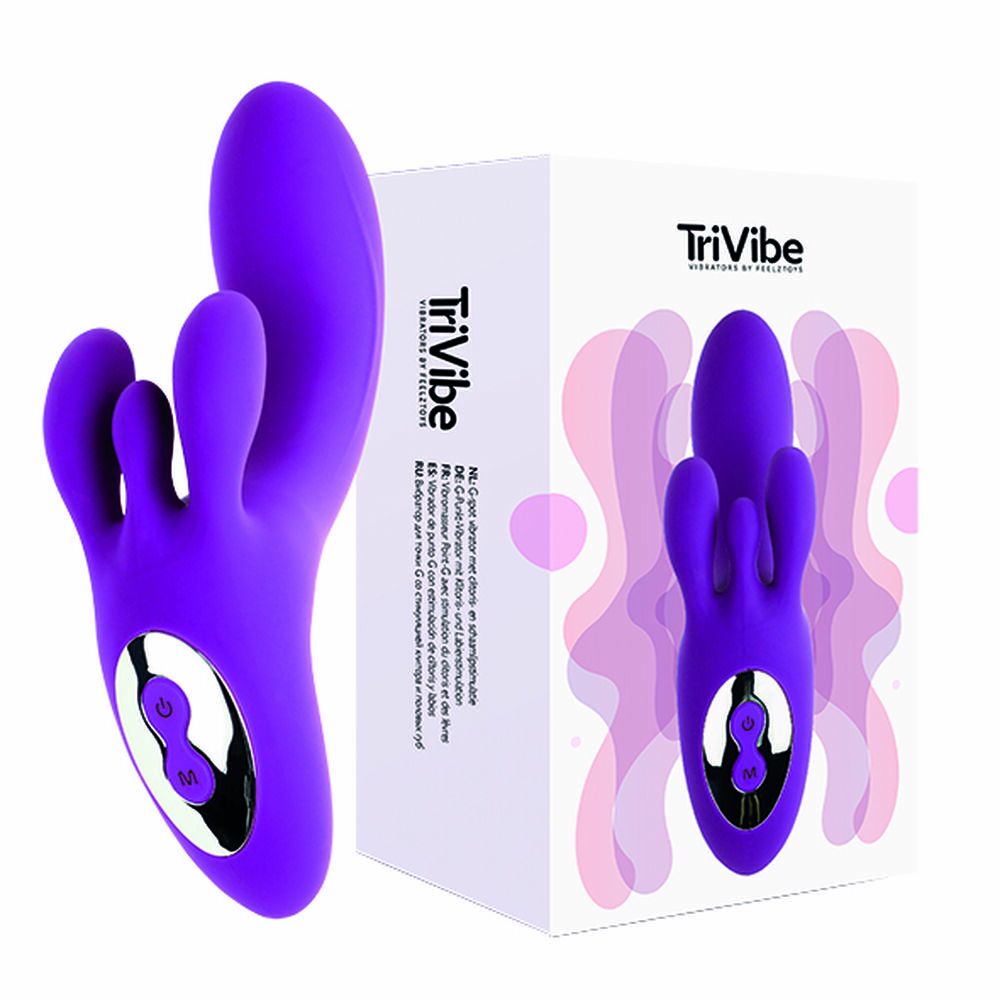 G-punktsvibrator Rave FeelzToys Clitoral & Labia Stimulation Purpur