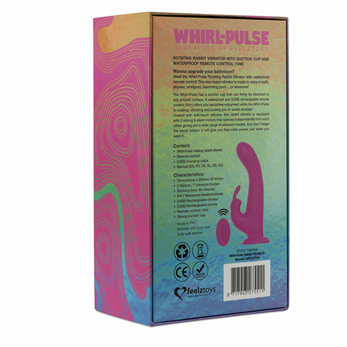 Kanindildo Whirl-Pulse & Remote Control  FeelzToys Fuchsia