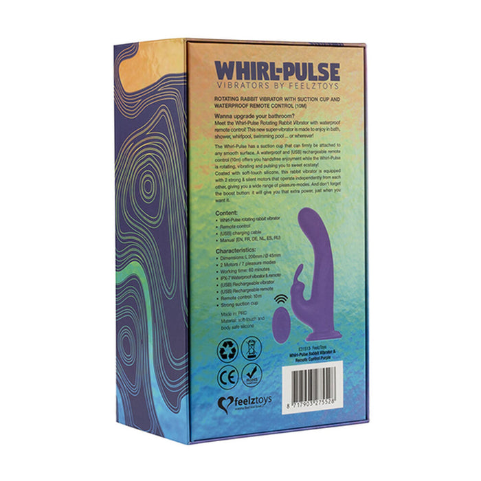 Kanindildo FeelzToys Whirl-Pulse Rotating & Remote Control Purpur